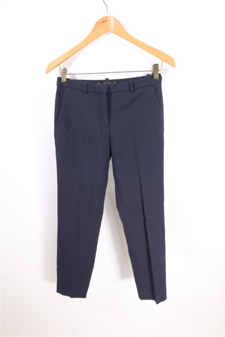 מכנסיים סיגר ZARA בכחול כהה-XS