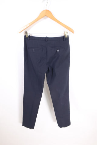 מכנסיים סיגר ZARA בכחול כהה-XS