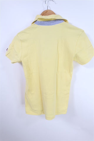 חולצה פולוTOMMY HILFIGER בצהוב- XS-M