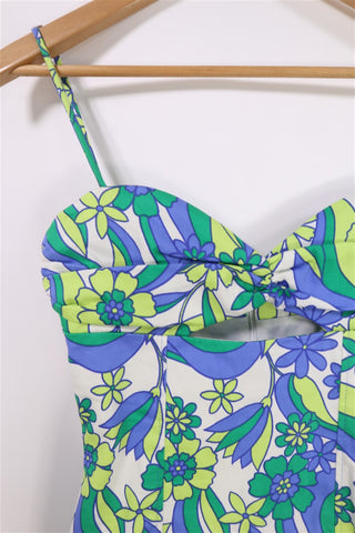 שמלת מיני ZARA רטרו צבעונית- XS