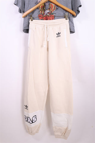 מכנסי טריקו ADIDAS בניוד ולבן- XS-S