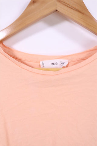 חולצת טי שרט  MANGO קרופ באפרסק-M-L