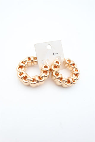 עגילי חישוק מעוצבים בזהב- OS