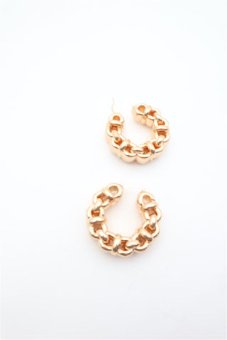 עגילי חישוק מעוצבים בזהב- OS