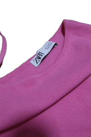 חולצת כתף אחד  ZARA בורוד- M-L