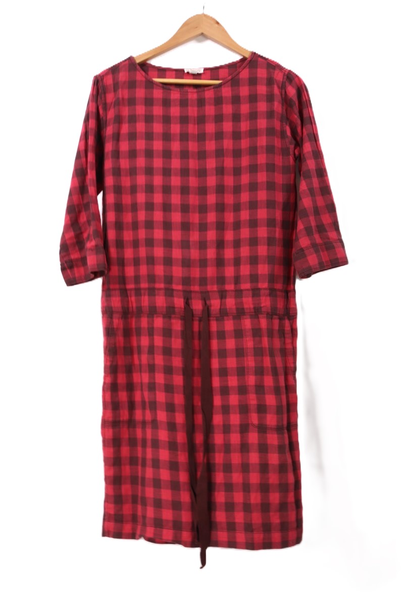 שמלת אוברסייז  GAP משבצות- XS-S