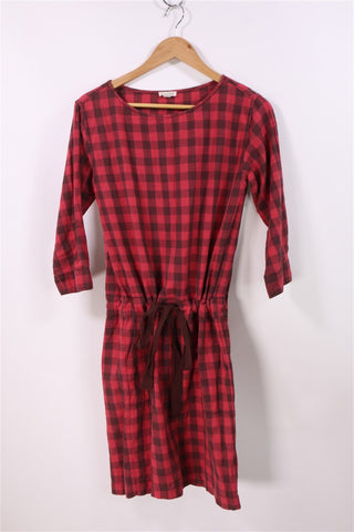 שמלת אוברסייז  GAP משבצות- XS-S