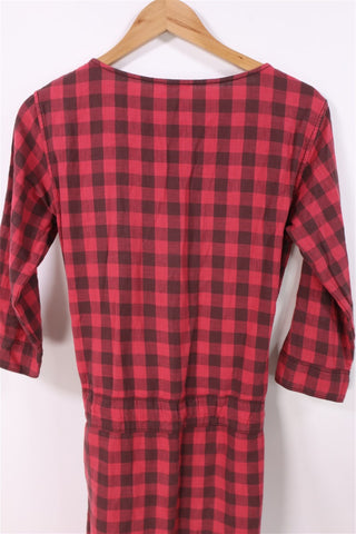 שמלת אוברסייז  GAP משבצות- XS-S