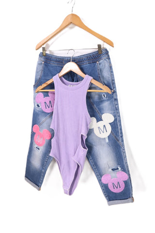 בגד גוף ZARA מעוצב וואש בלילך- XS-S