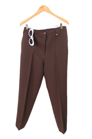 מכנסי וינטיג בד בחום שוקולד-L- XL