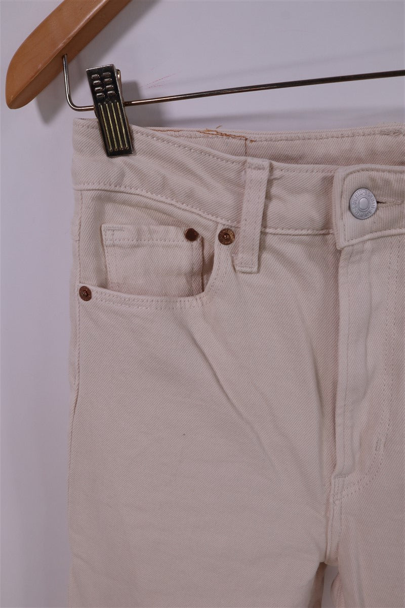 גינס בגזרה ישרה בניוד- XS-S, תמונה 4