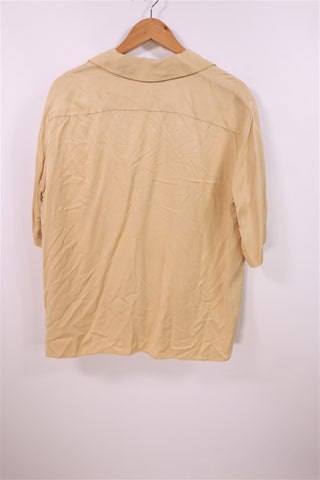 חולצת סטאן ZARA בניוד שמנת- XL