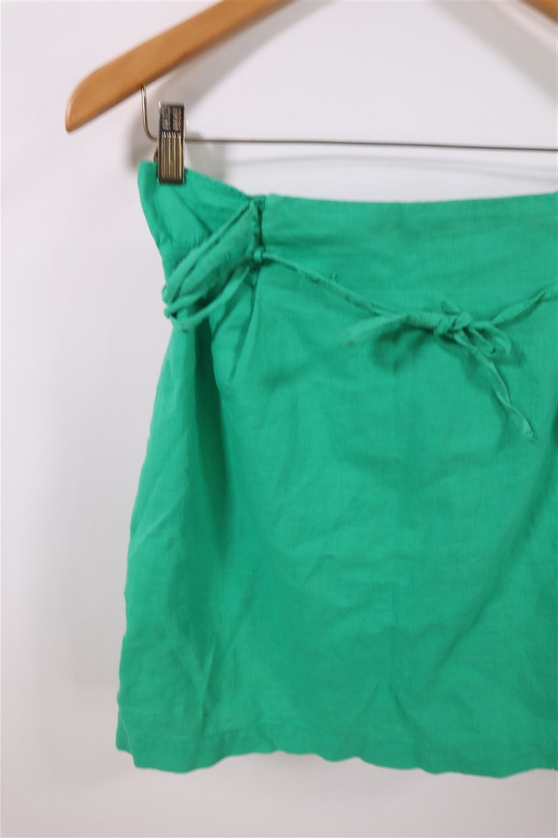 חצאית מיני ZARA בסגנון פשתן -XS, תמונה 2