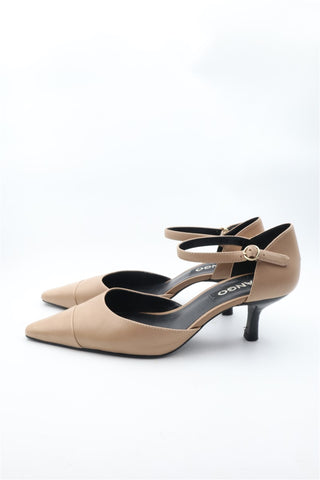 נעלי עקב MANGO במוקה- 39-38.5