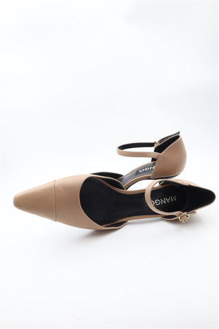 נעלי עקב MANGO במוקה- 39-38.5