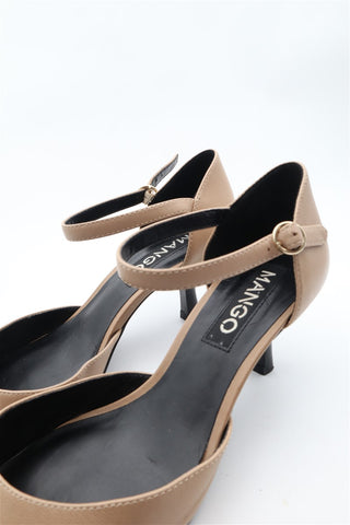 נעלי עקב MANGO במוקה- 39-38.5