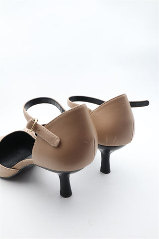 נעלי עקב MANGO במוקה- 39-38.5