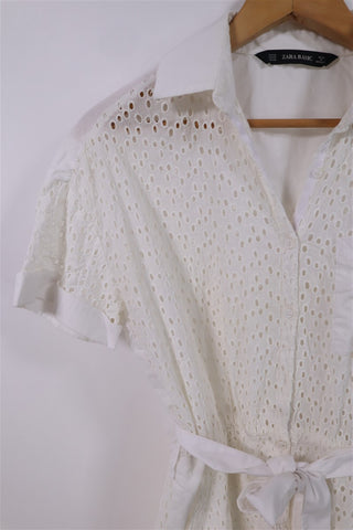 אוברול ZARA לבן קרושה - XS