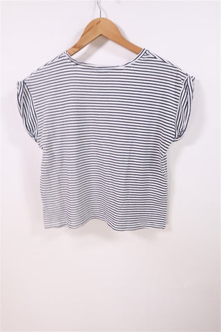 חולצת טי שרט ZARA פסים מדליקה-XS-M