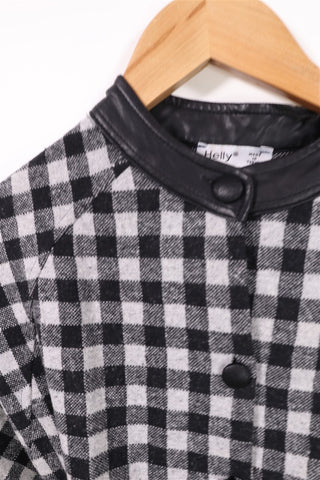 עליונית משובצת עטלפית באפור ושחור- L-XL