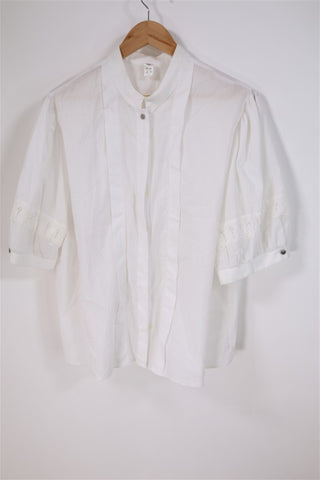 חולצת וינטיג קרושה לבנה  L-XXL