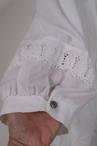 חולצת וינטיג קרושה לבנה  L-XXL
