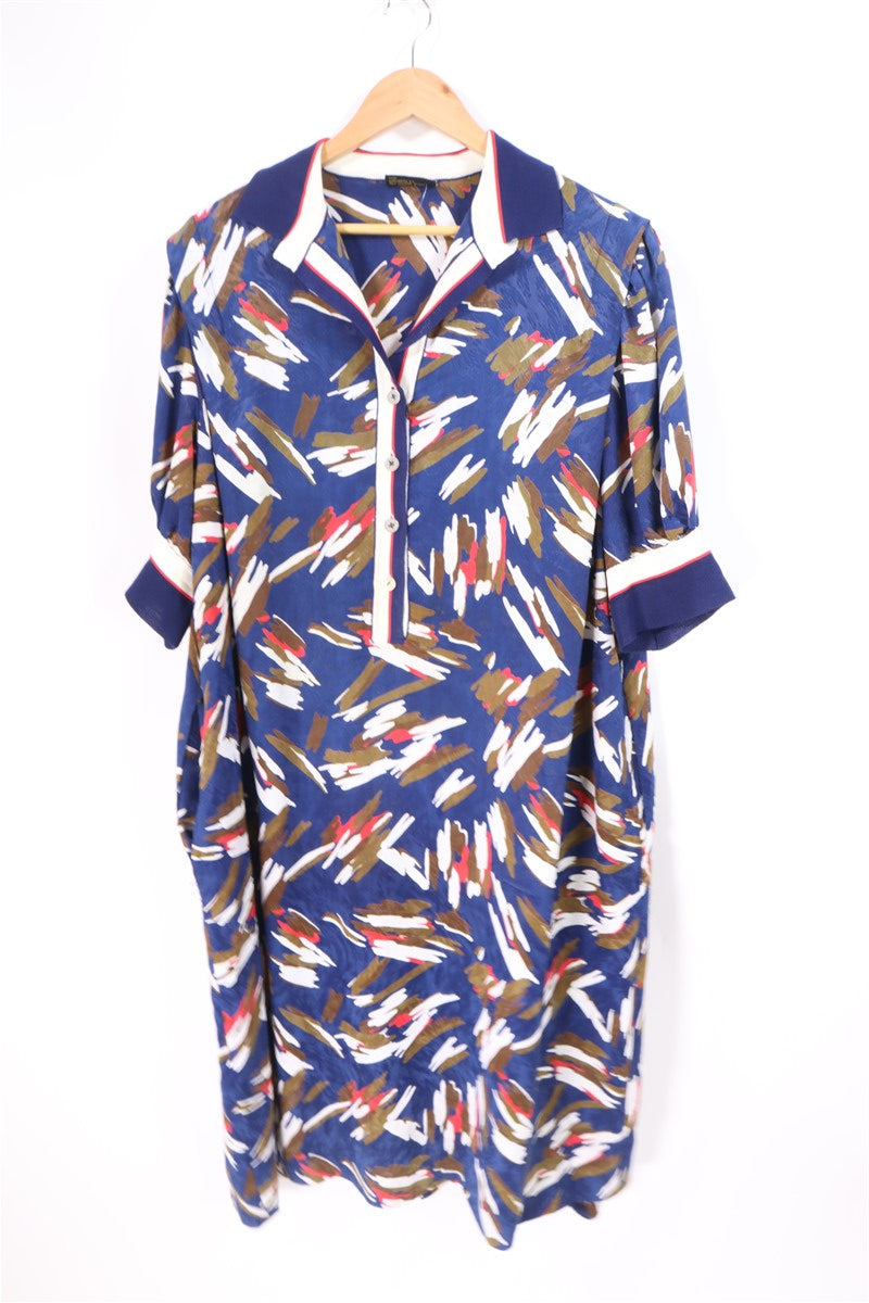 שמלת וינטיג מעוצבת בסטייל ספורטיבי בכחול- XL-XXL, תמונה 9