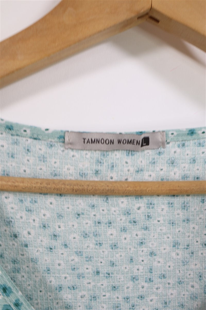 שמלה פרחונית בירוק- L-XL, תמונה 5