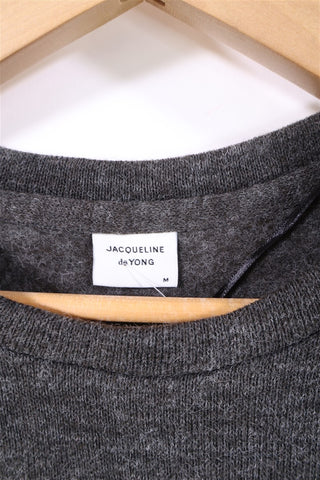 חולצת סריג מעוצבת שרוולי נפח ופנינים חדשה- M