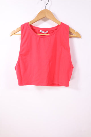 חולצת ZARA קרופ חדשה בורוד - L-XL