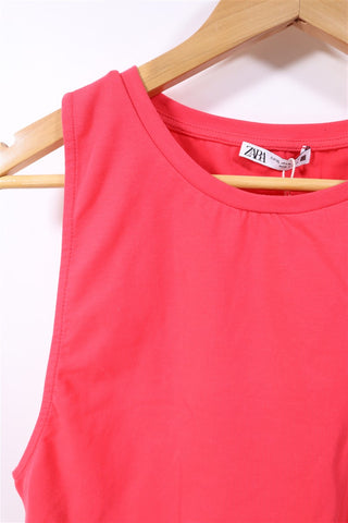 חולצת ZARA קרופ חדשה בורוד - L-XL