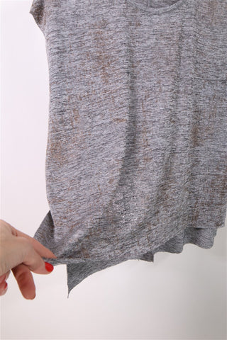 חולצה נשפכת ZARA בנחושת כסף- M-L