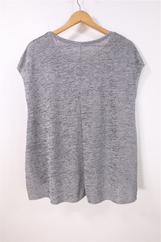 חולצה נשפכת ZARA בנחושת כסף- M-L