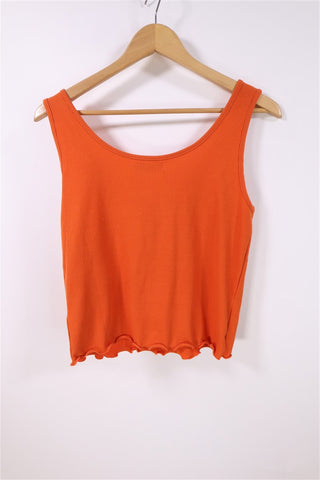 חולצת ריב גופיה ריב בכתום-L