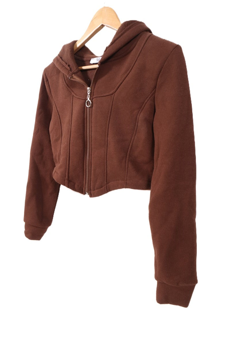 פוטר קפוצון קרופ בחום- XS-S