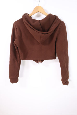 פוטר קפוצון קרופ בחום- XS-S