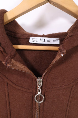 פוטר קפוצון קרופ בחום- XS-S