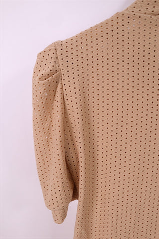 חולצת שרוולים נפוחים בכאמל-M