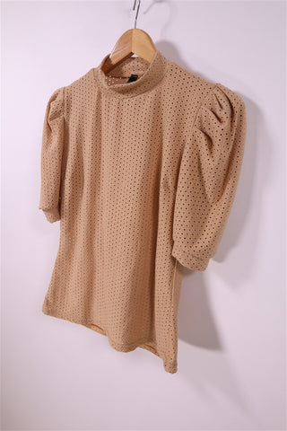 חולצת שרוולים נפוחים בכאמל-M