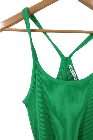 חולצת גופיה  ZARA סטרצית בירוק- L-XL