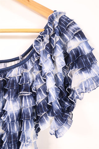 חולצת קומות אופשולדס בכחול ולבן- L-XL