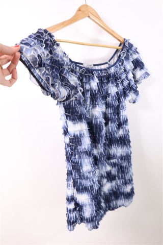 חולצת קומות אופשולדס בכחול ולבן- L-XL