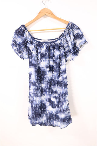 חולצת קומות אופשולדס בכחול ולבן- L-XL