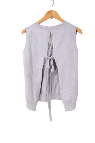 אפודת סריג מעוצבת חדשה באפור- XS-M