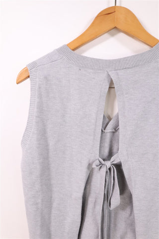 אפודת סריג מעוצבת חדשה באפור- XS-M