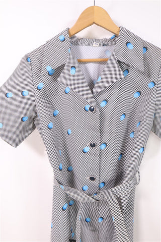 שמלת וינטיג מנוקדת - M-L