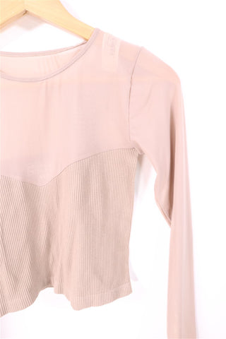 חולצת ספורט חדשה רשת בחום - M