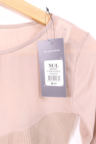 חולצת ספורט חדשה רשת בחום - M