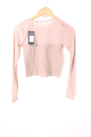 חולצת ספורט חדשה רשת בחום - M