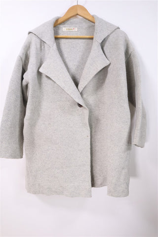 עליונית סריג באפור - L